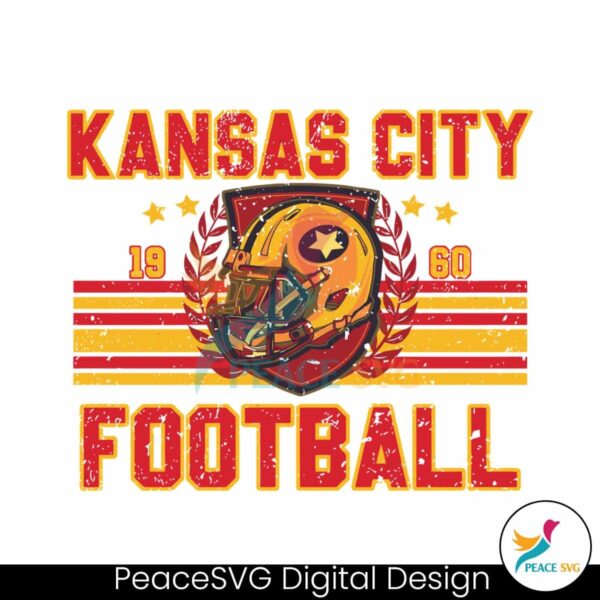 Kansas City Football 1960 Helmet Svg Layered File