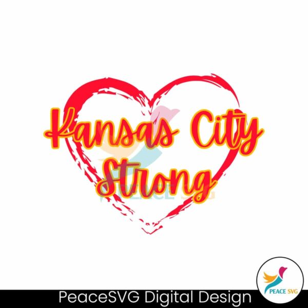 Kansas City Strong Red Heart Svg For Vinyl Cutting