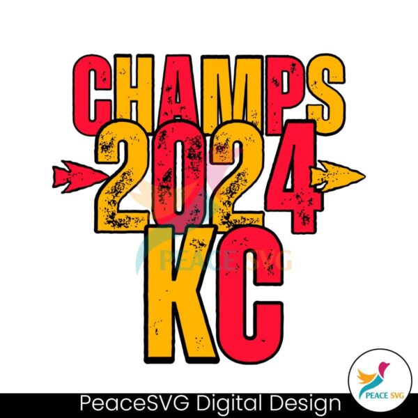 Kc Champs 2024 Chiefs Football Svg Vector File
