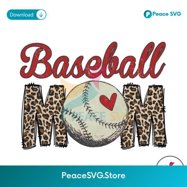 Leopard Baseball Mom Game Day Png Instant Download