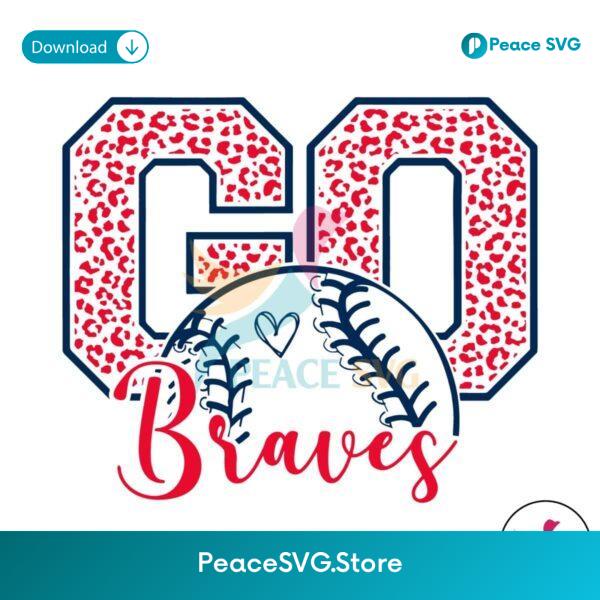 Leopard Go Braves Baseball Logo Svg Layered File