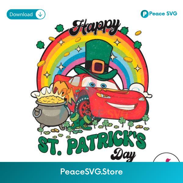 Lightning Mcqueen Happy St Patricks Day Png Printable File