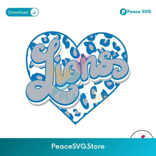 Lions Heart Leopard Svg Clipart