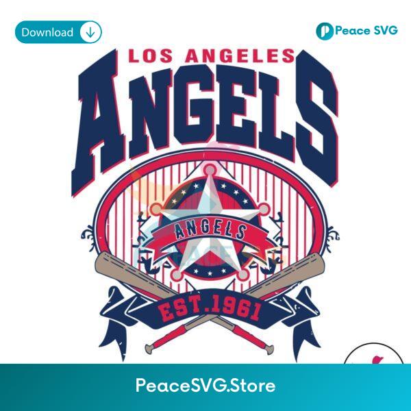 Los Angeles Angels Est 1961 Logo Svg Files For Cricut