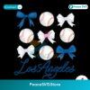 Los Angeles Baseball Ribbon Bow Png Digital Download