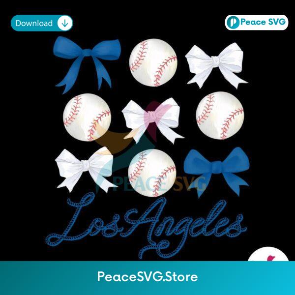 Los Angeles Baseball Ribbon Bow Png Digital Download