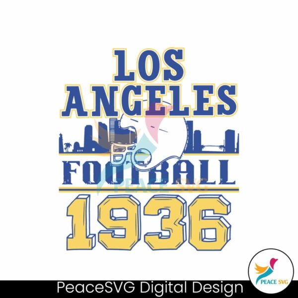 Los Angeles Football 1936 Skyline Svg Instant Download