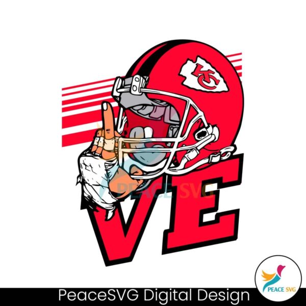 Love Kansas City Chiefs Helmet Svg Cut File