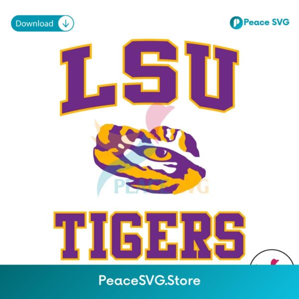 Lsu Tigers With Tiger Eye Ncaa Svg For Vinyl Cutting