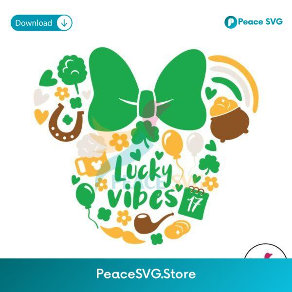 Lucky Vibes Disney Minnie Head Svg For Silhouette