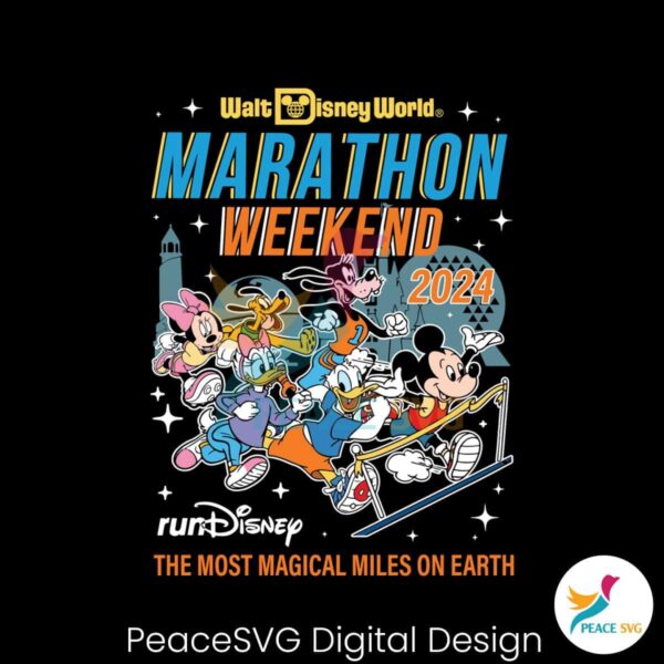 Marathon Weekend Magical Miles On Earth Svg Printable Design
