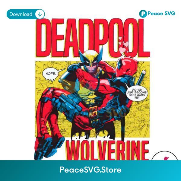 Marvel Bestie Couple Deadpool And Wolverine Movie Png High Resolution