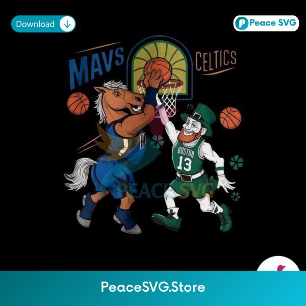 Mavericks Vs Celtics Match Up Nba Final Mascot Svg Layered File