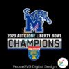 Memphis Tigers 2023 Liberty Bowl Champions Svg Clipart