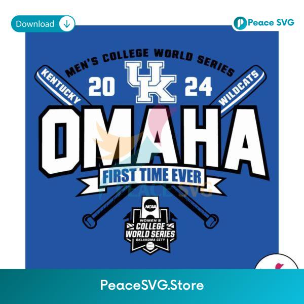 Mens Baseball College World Series Omaha First Time Ever Svg Printable Design