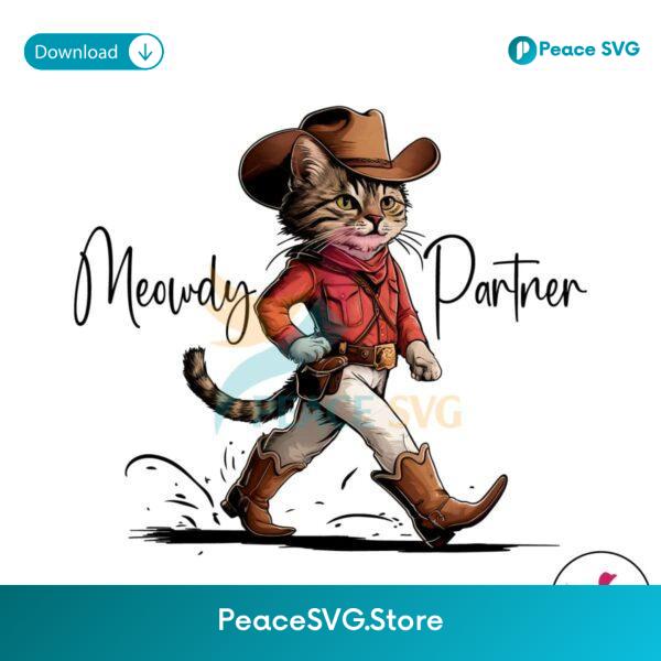 Meowdy Partner Western Cowboy Cat Png High Resolution
