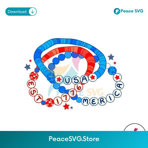 Merica Friendship Bracelet Usa Est 1776 Svg Files For Cricut