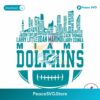 Miami Dolphins Skyline Football Names Svg Cricut Ready File