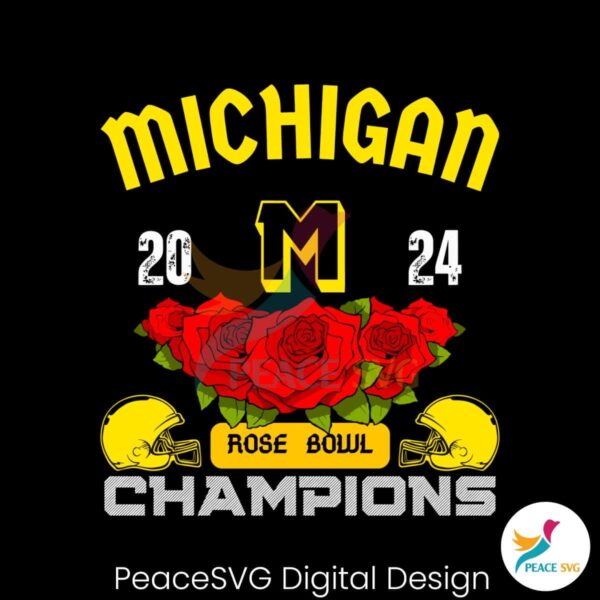 Michigan 2024 Rose Bowl Champions Svg Clipart