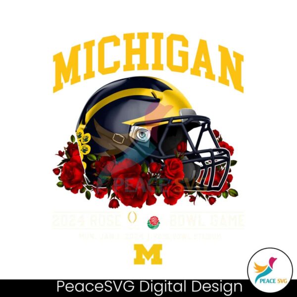 Michigan 2024 Rose Bowl Game Png Digital Download