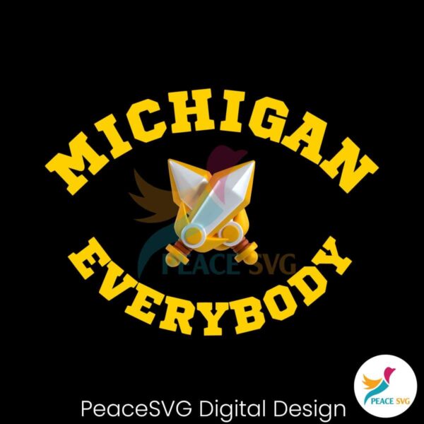 Michigan Against Everybody Wolverines Football Png Printable File
