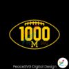 Michigan Football 1000 Wins Logo Svg Digital Download