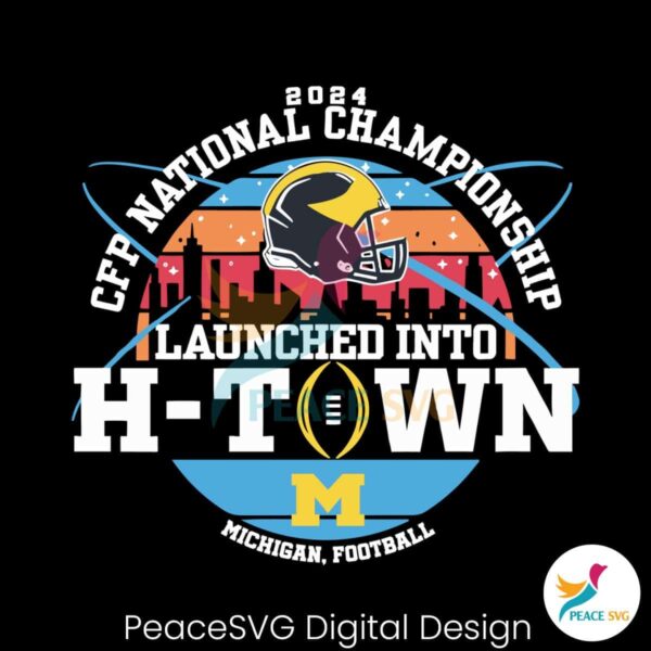 Michigan Football Launched Into H Town Svg Clipart