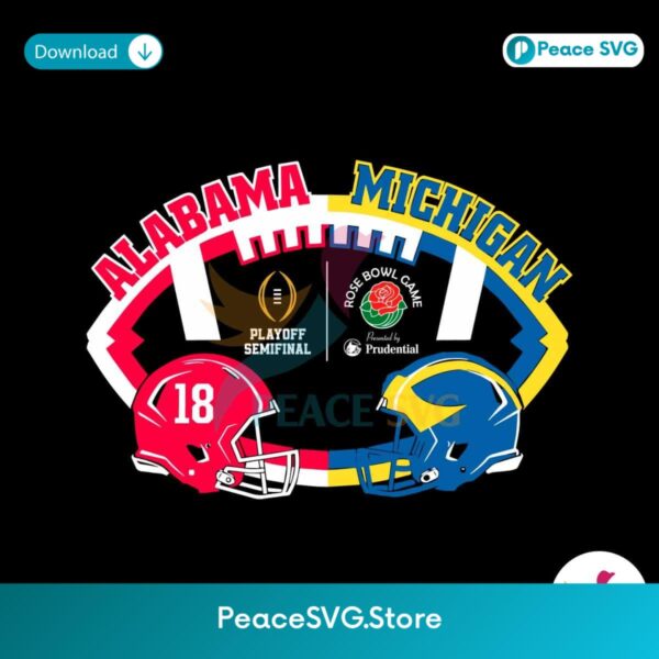 Michigan Vs Alabama Rose Bowl Game Svg Cricut Ready File