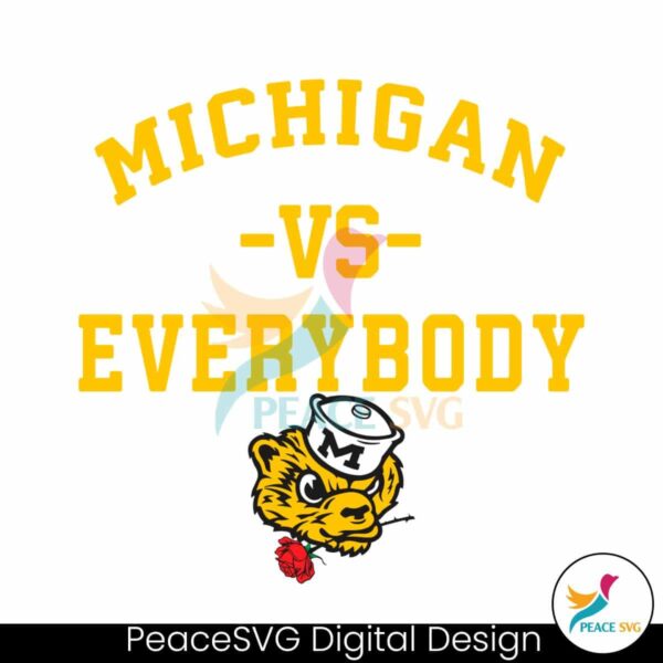 Michigan Vs Everybody Rose Bowl Game Svg Cut File
