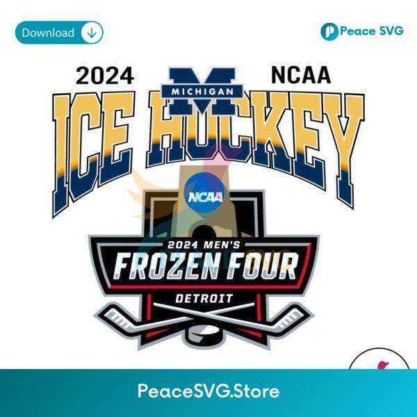Michigan Wolverines Ice Hockey Frozen Four Svg Instant Download