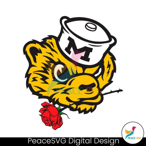 Michigan Wolverines Logo Rose Svg Clipart