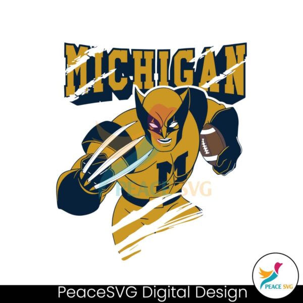 Michigan Wolverines Mandalorian Football Svg Instant Download