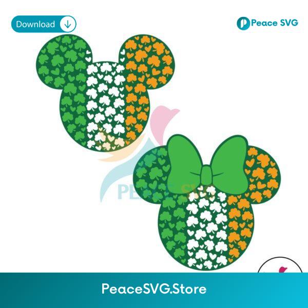 Mickey Minnie Mouse Head Clovers Svg Printable Design
