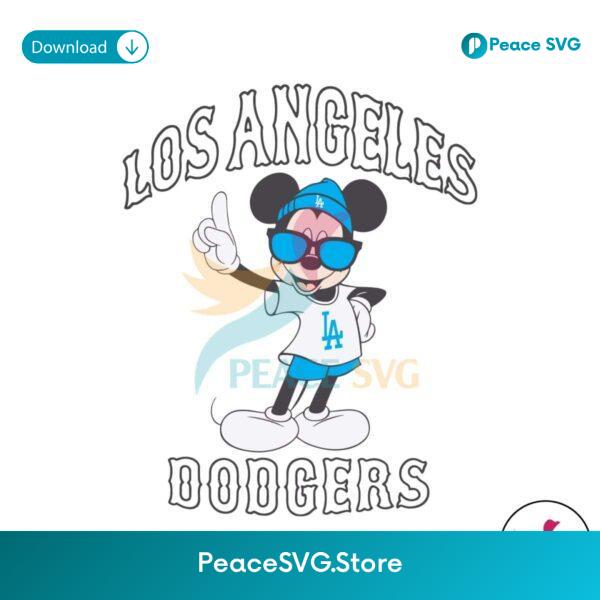 Mickey Mouse Los Angeles Dodgers Baseball Svg Digital Download