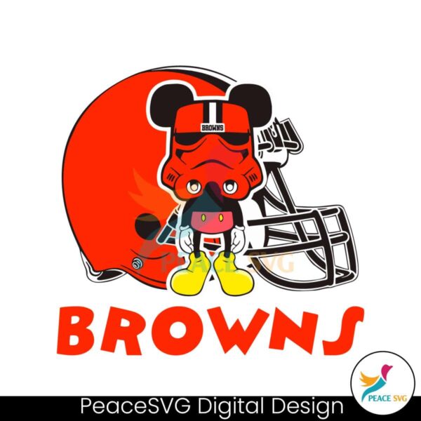 Mickey Mouse Stormtrooper Cleveland Browns Svg Cricut Ready File