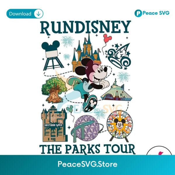 Mickey Rundisney Marathon The Parks Tour Png For Printing