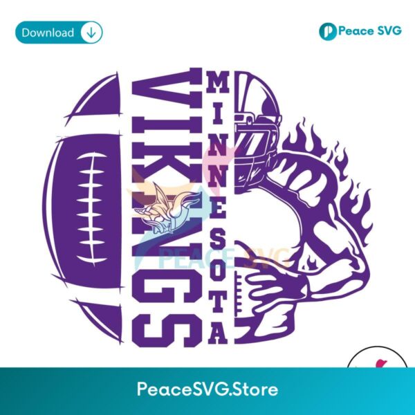 Minnesota Vikings Football Player Svg Vector File