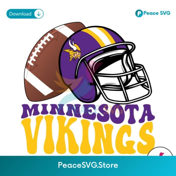 Minnesota Vikings Helmet Football Svg Cut File