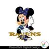 Minnie Mouse Baltimore Ravens Football Svg Cut File