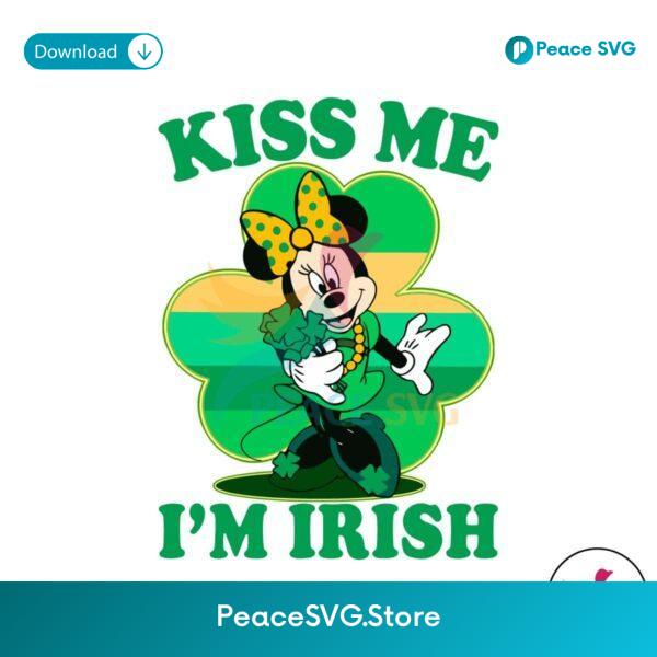 Minnie Mouse Kiss Me Im Irish Svg Vector File