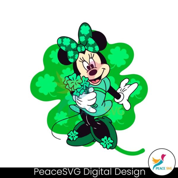 Minnie Shamrock St Patricks Day Svg Printable Design