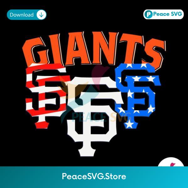 Mlb Giants Celebrating 4th Of July Svg Vector File