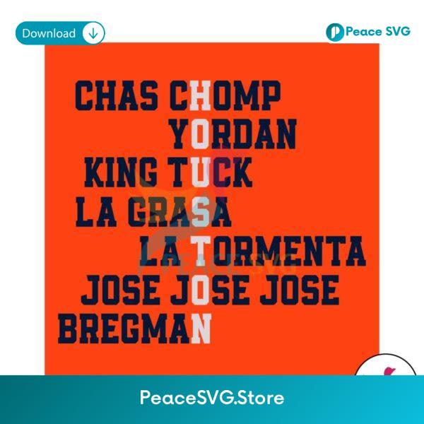 Mlb Houston Astros Name Players Svg Cricut Ready File