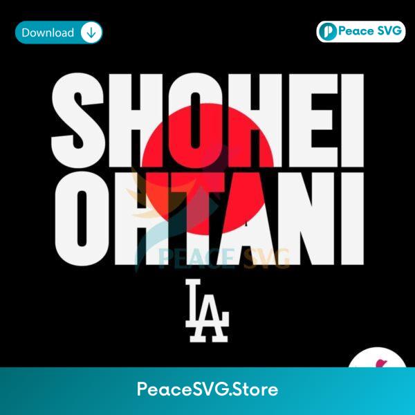 Mlb Shohei Ohtani Los Angeles Dodgers Player Svg Digital Download