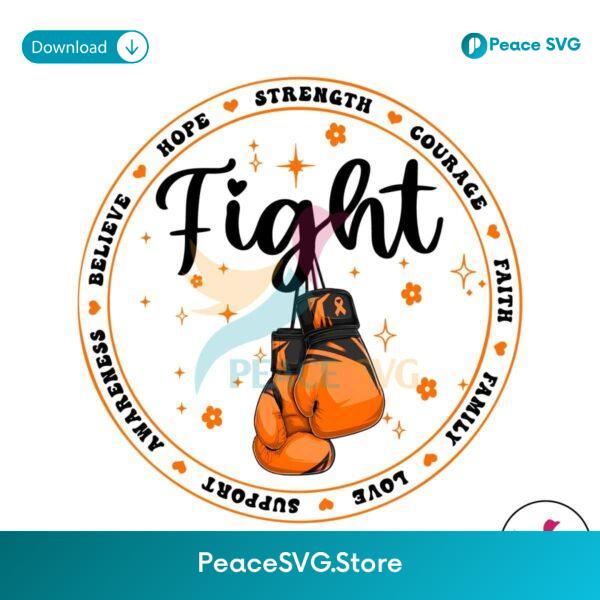 Multiple Sclerosis Awareness Boxing Gloves Png Sublimation Design