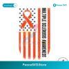 Multiple Sclerosis Awareness Us Flag Svg For Silhouette
