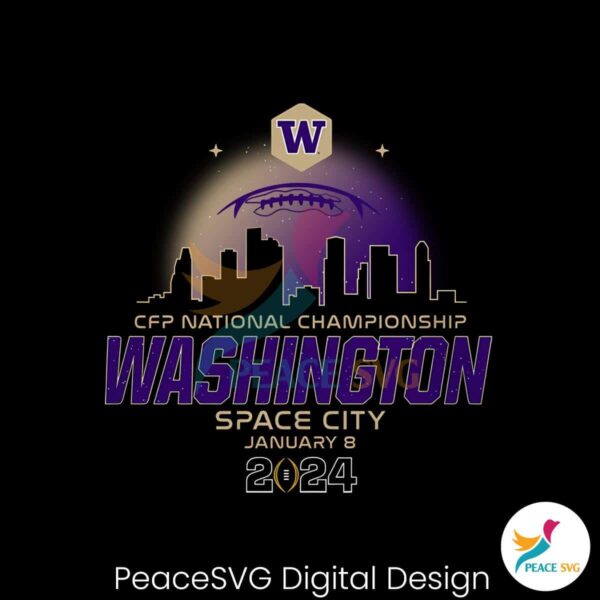National Championship Washington Space City Png Sublimation Design