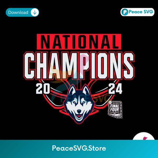 Ncaa National Champions 2024 Uconn Huskies Svg Clipart