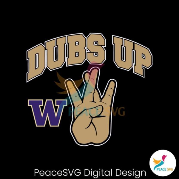 Ncaa Washington Football Dubs Up Svg Cut File