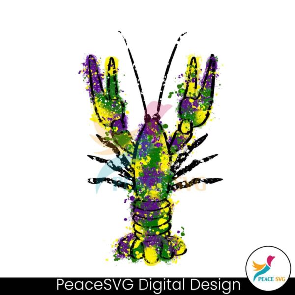New Orleans Crawfish Mardi Gras Png For Sublimation